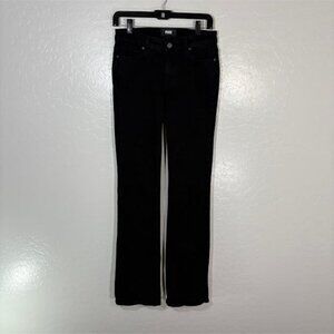 Paige Manhattan Jeans Womens 27 Black Straight Leg Stretch Denim Pants USA